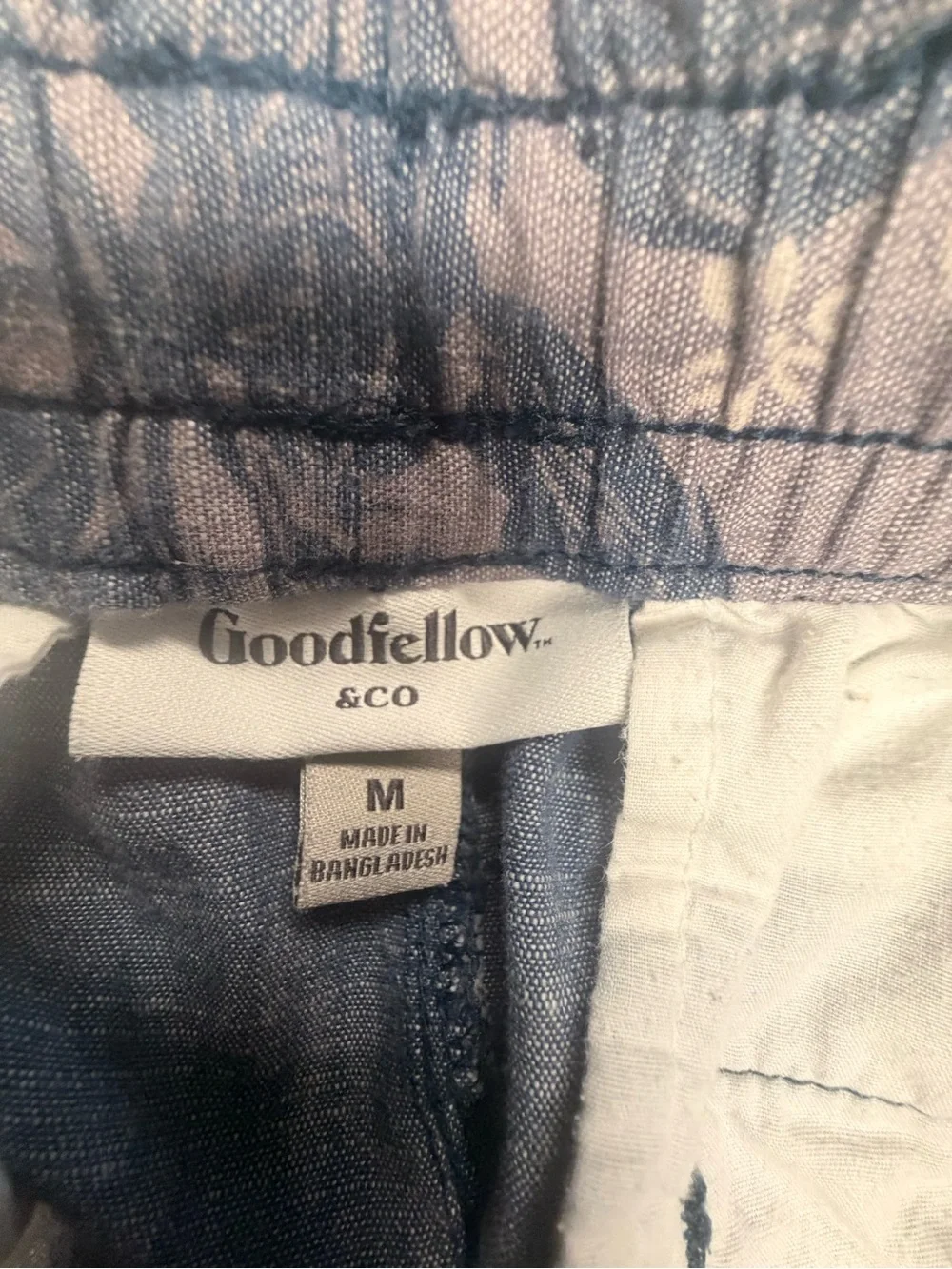 Goodfellow & Co. 100% Cotton Gray & Blue Floral Mens Size Medium Shorts
